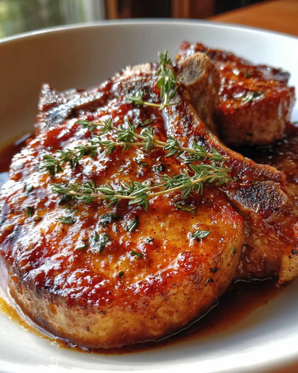 Apple Cider Glazed Pork Chops - detail 2