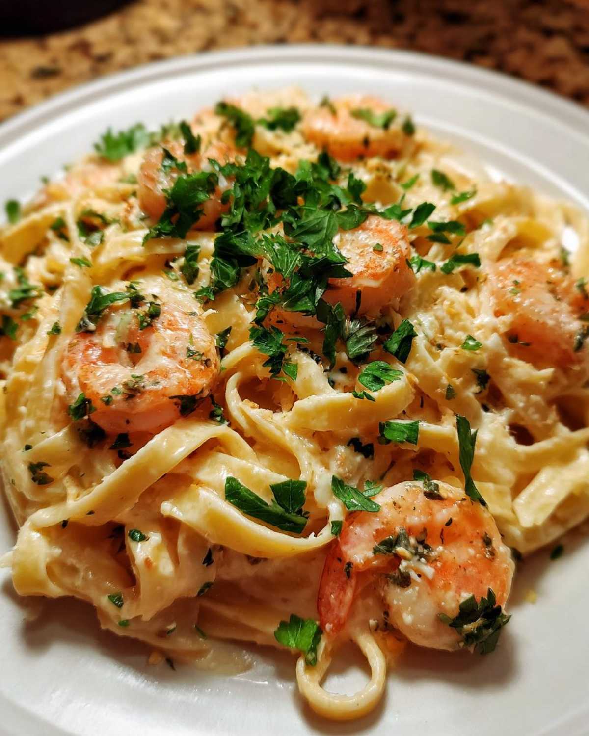 Cajun Shrimp Alfredo Pasta - detail 2