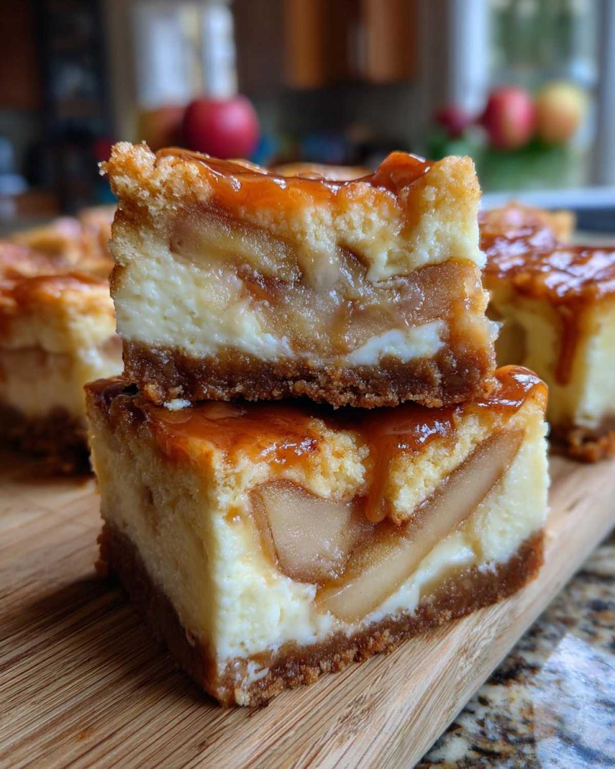 Caramel Apple Cheesecake Bars - detail 2