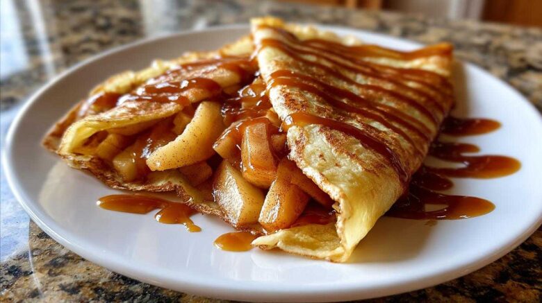 Caramel Apple Crepes
