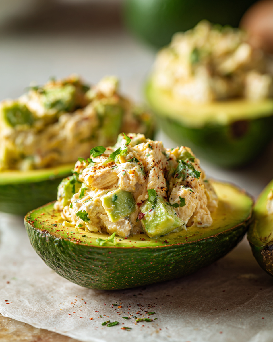 Chicken Salad Stuffed Avocados - detail 1