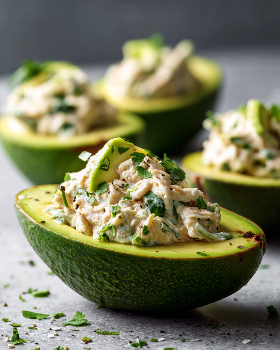 Chicken Salad Stuffed Avocados - detail 2