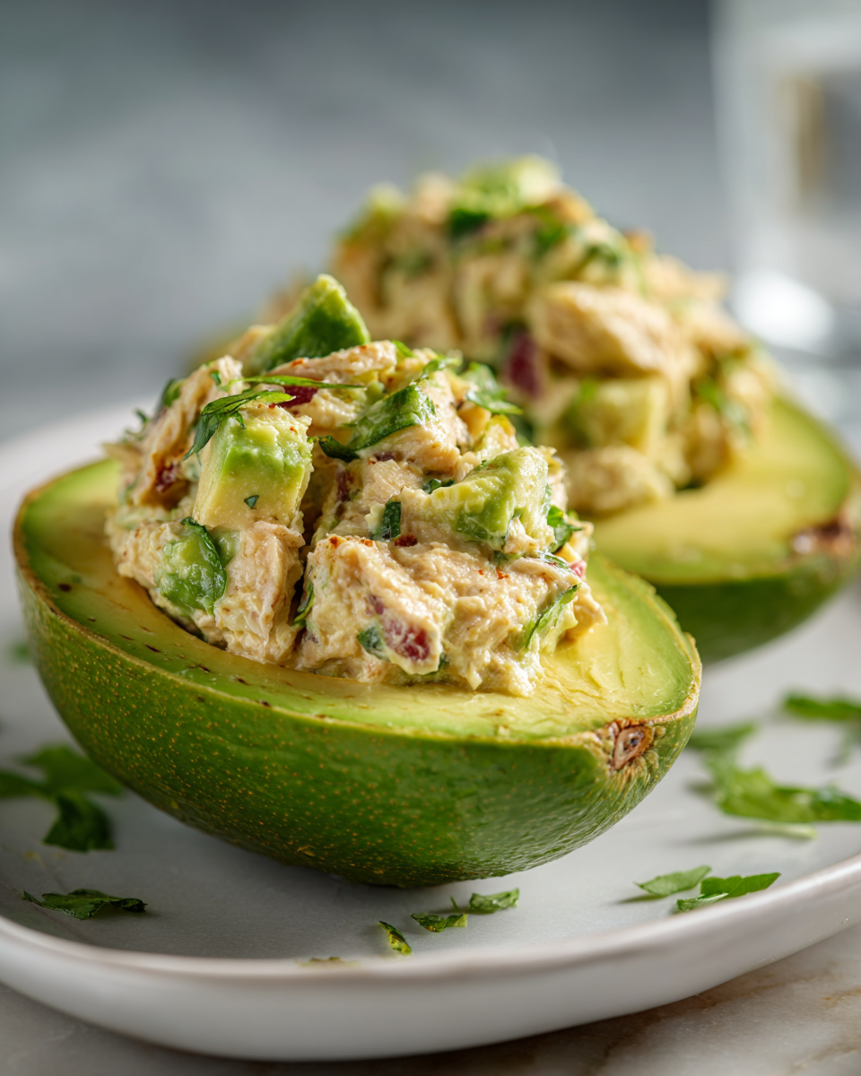 Chicken Salad Stuffed Avocados - detail 3