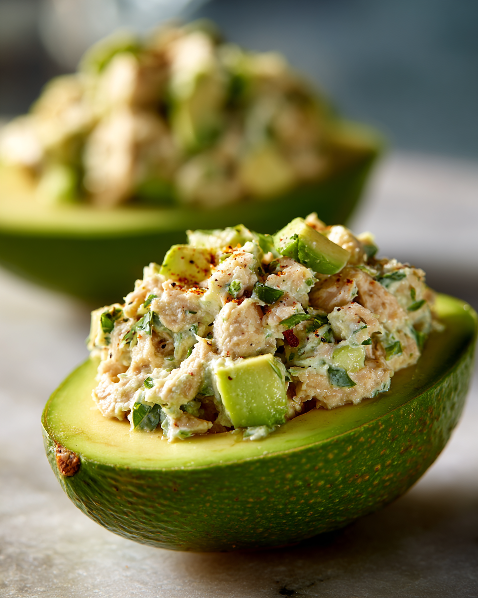 Chicken Salad Stuffed Avocados - detail 4