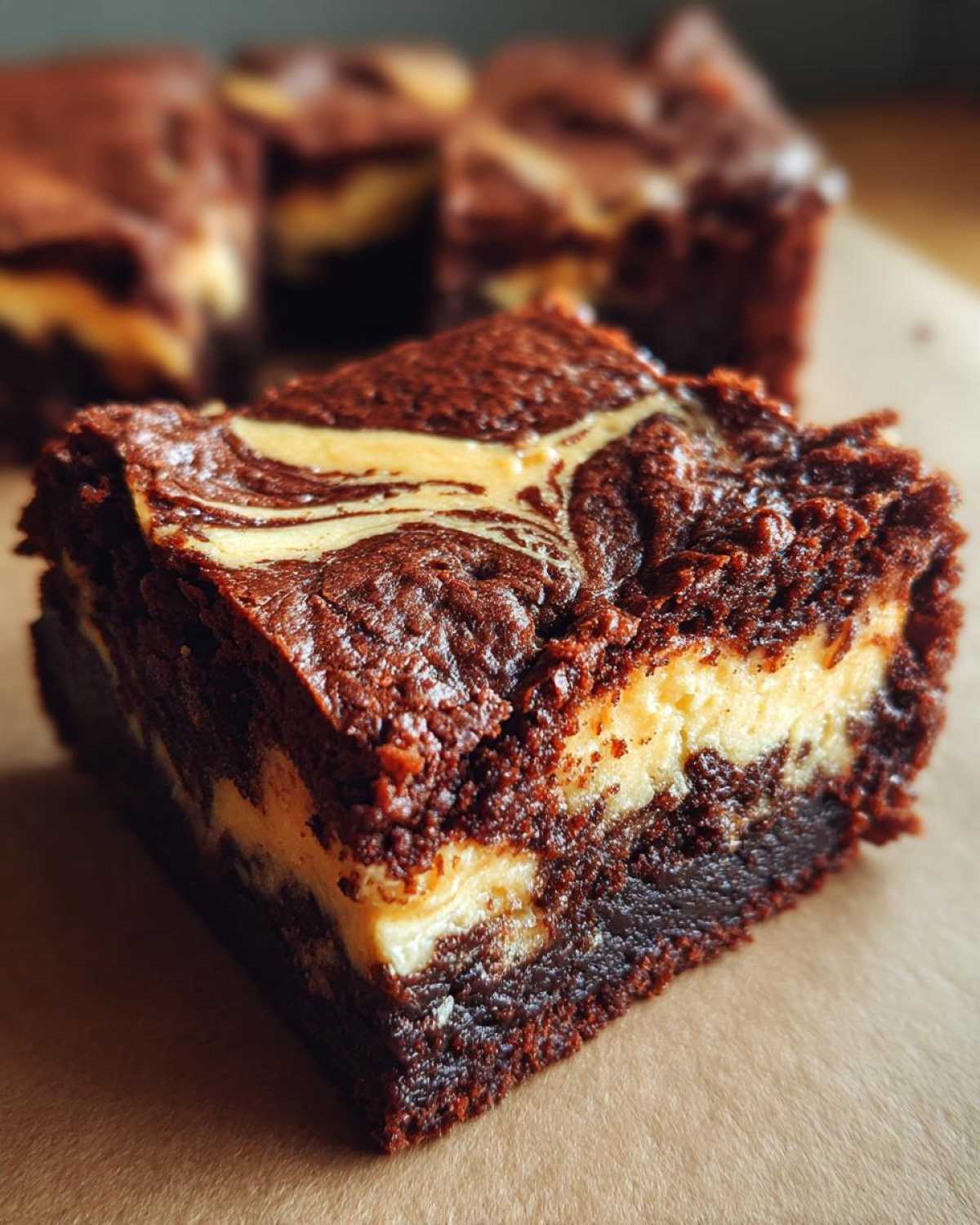 Chocolate Pumpkin Swirl Brownies - detail 2