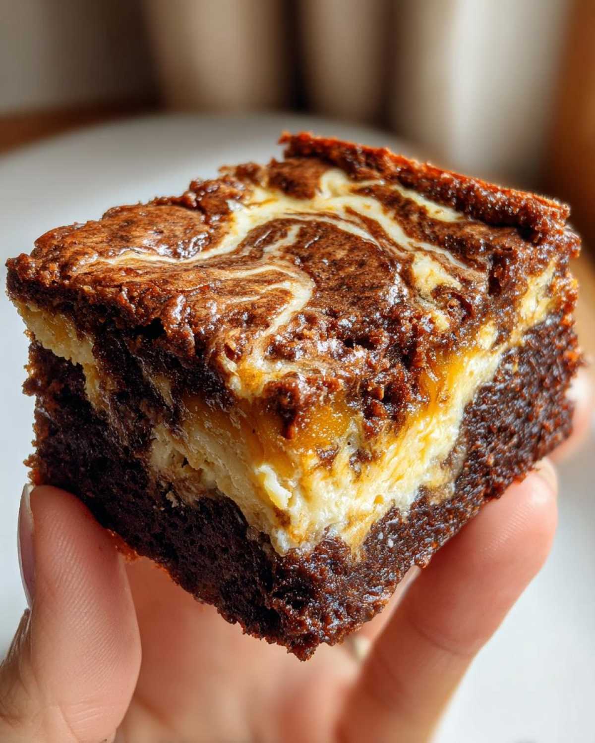 Chocolate Pumpkin Swirl Brownies - detail 3