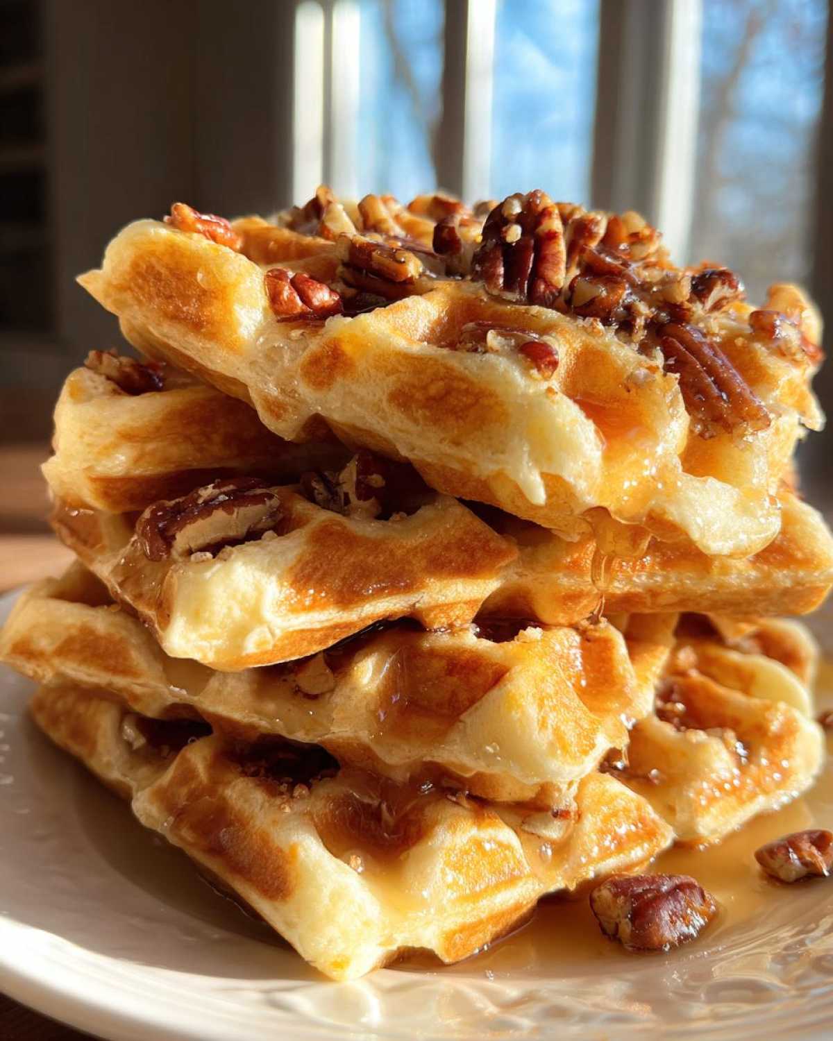 Fluffy Maple Pecan Waffles - detail 4