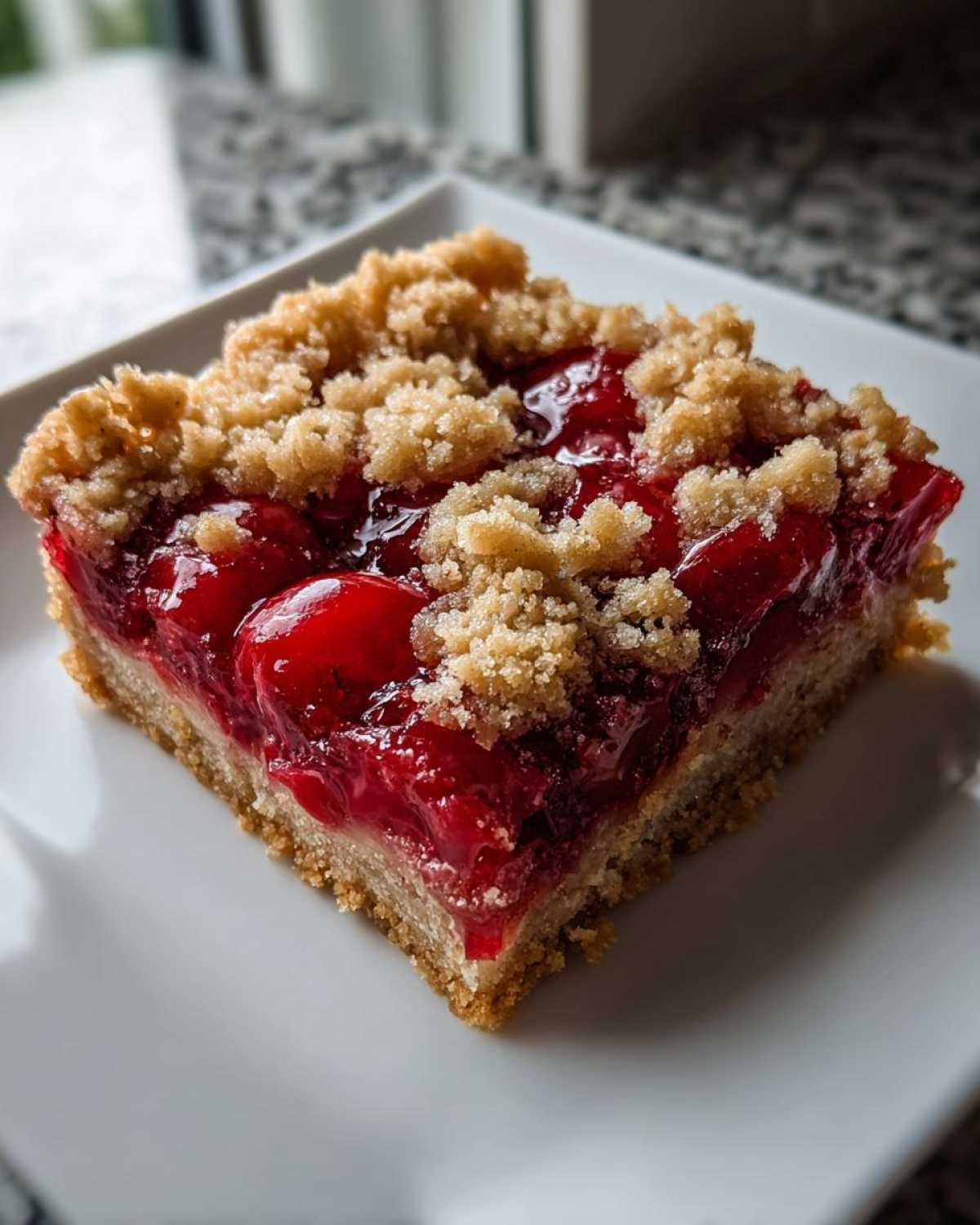 Glazed Cherry Pie Bars - detail 2