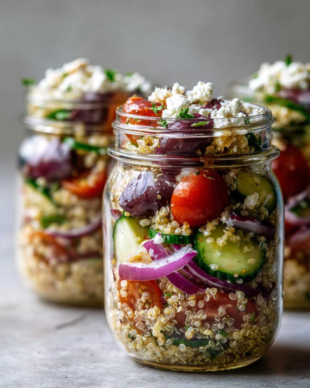 Greek Quinoa Salad Jars - detail 4