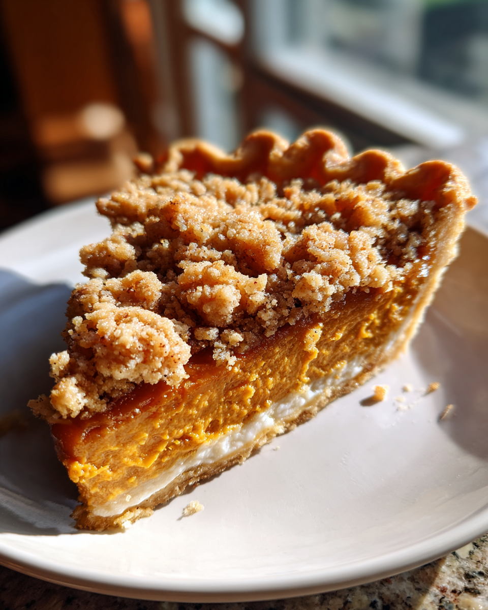 Maple Pumpkin Pie with Streusel - detail 1