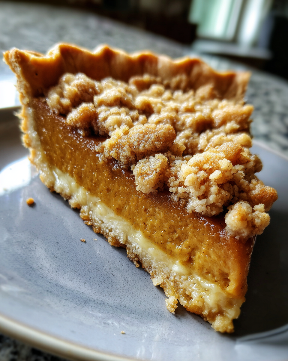 Maple Pumpkin Pie with Streusel - detail 2
