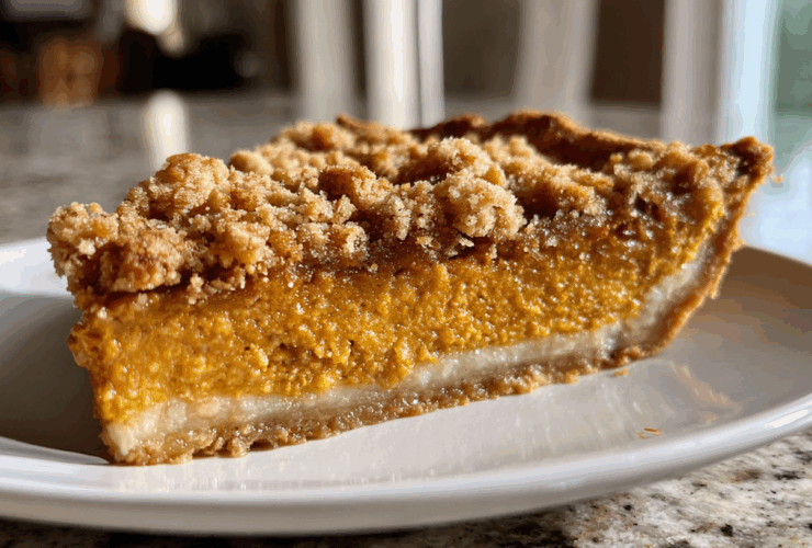 Maple Pumpkin Pie with Streusel