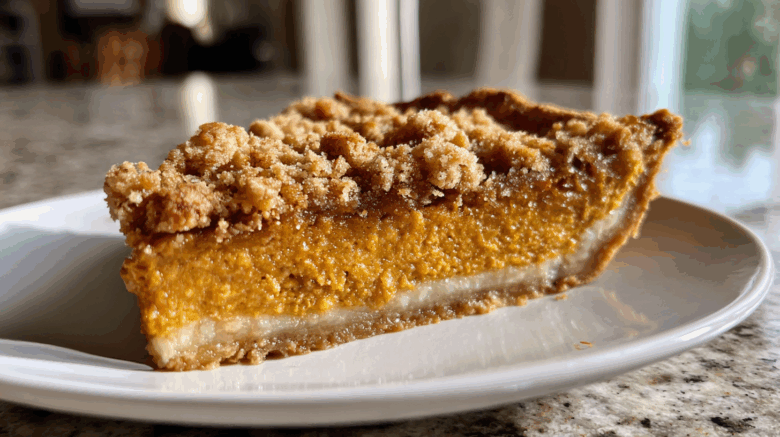 Maple Pumpkin Pie with Streusel