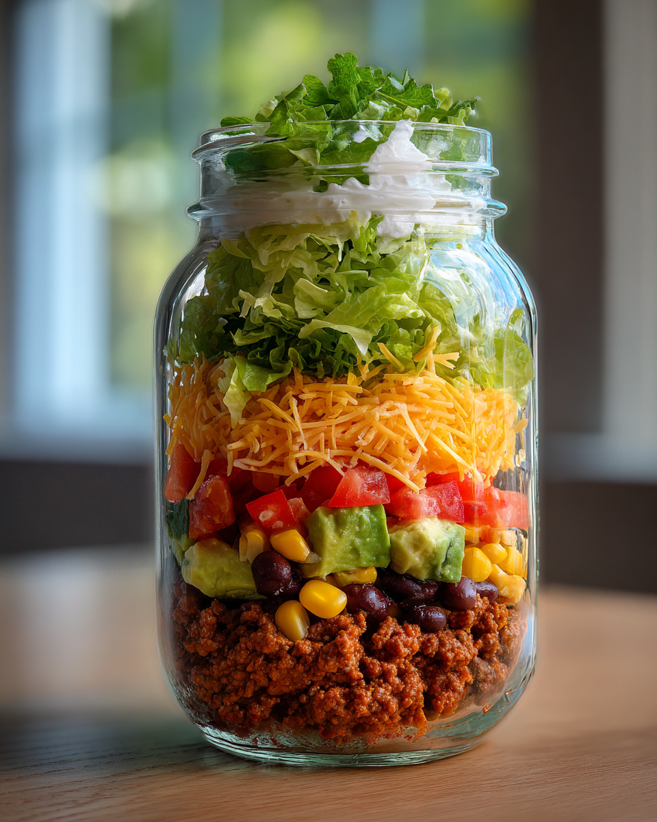 Mason Jar Taco Salad - detail 1