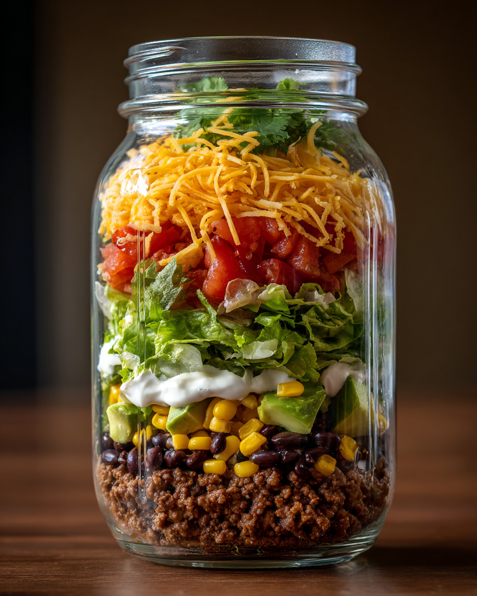 Mason Jar Taco Salad - detail 3