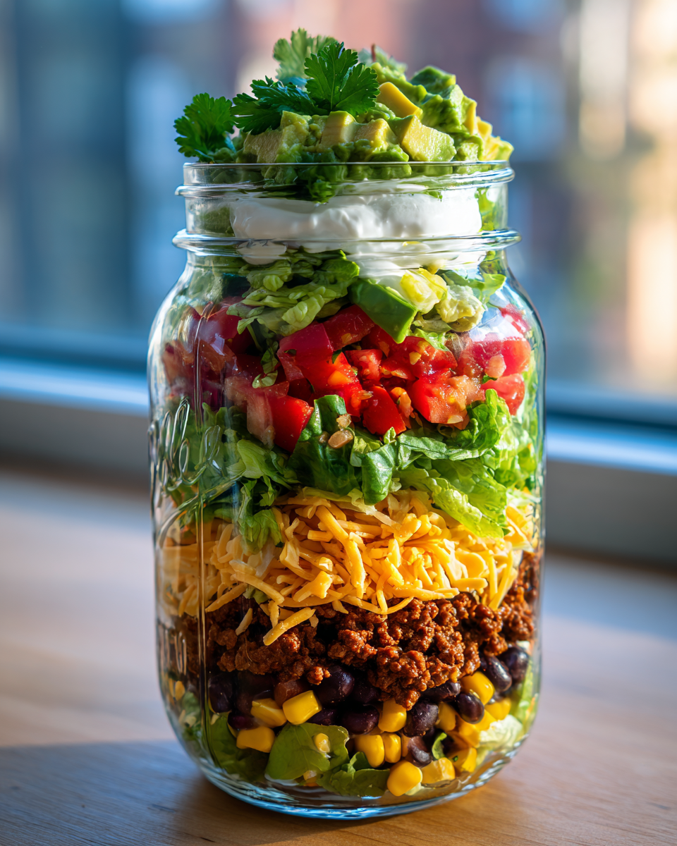 Mason Jar Taco Salad - detail 4
