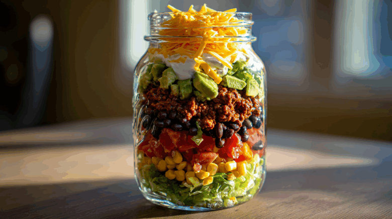 Mason Jar Taco Salad