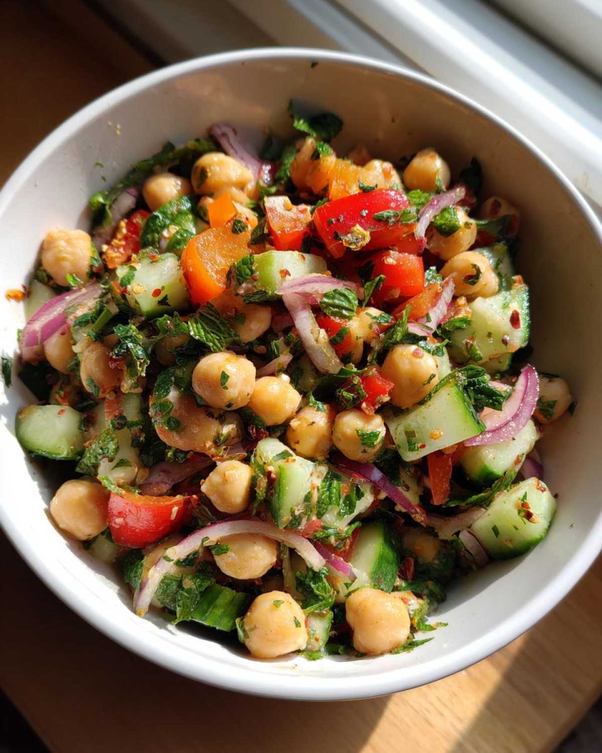 Mediterranean Chickpea Salad - detail 1