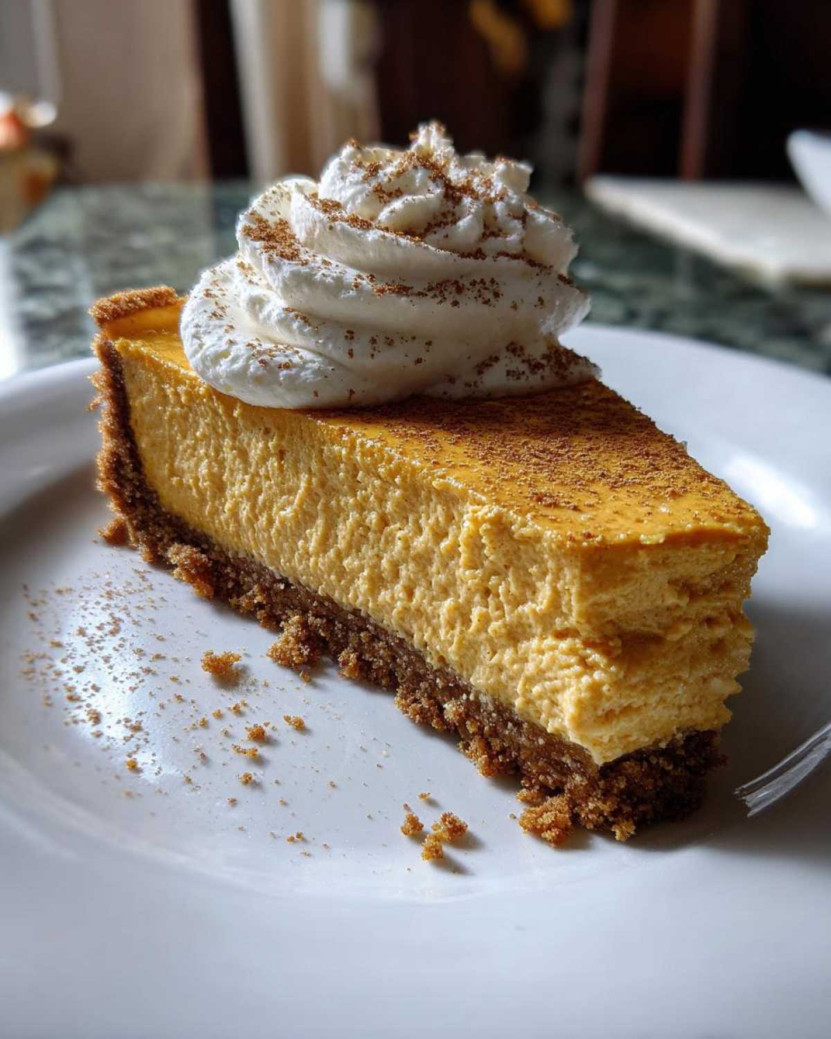 No-Bake Pumpkin Cheesecake - detail 2
