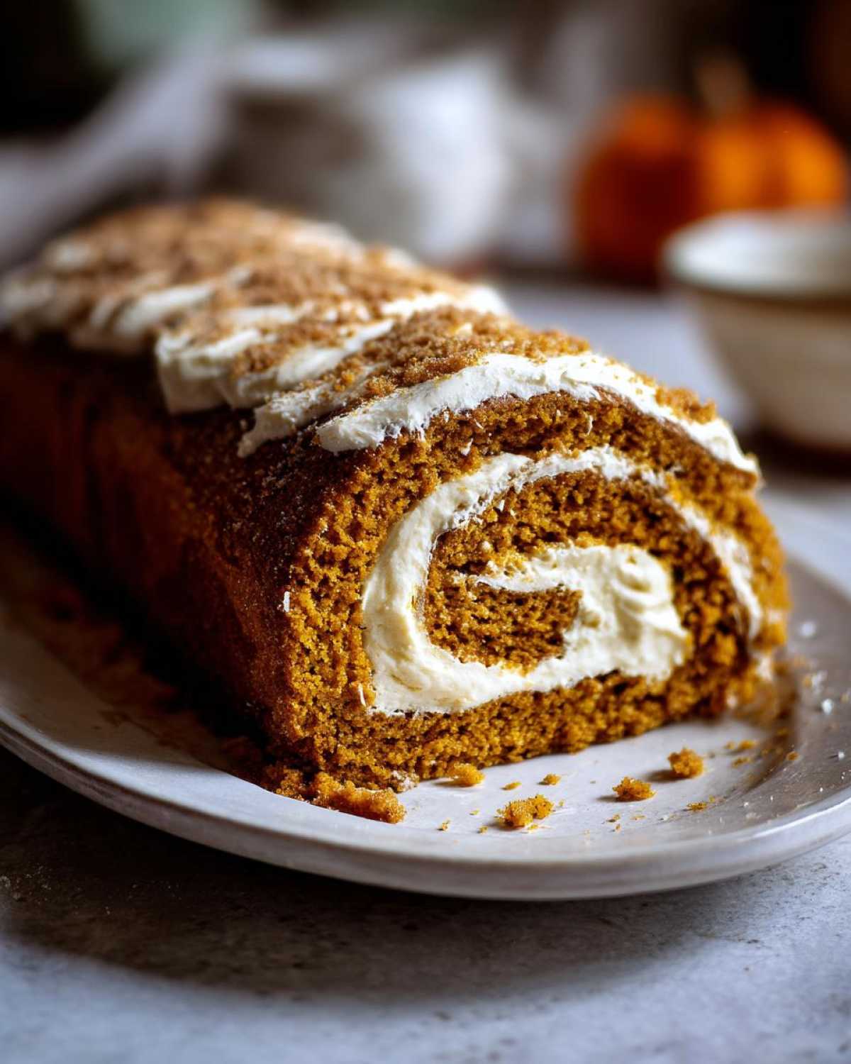 Pumpkin Roll Cake - detail 3