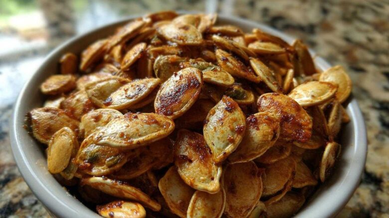 Pumpkin Spice Roasted Seeds