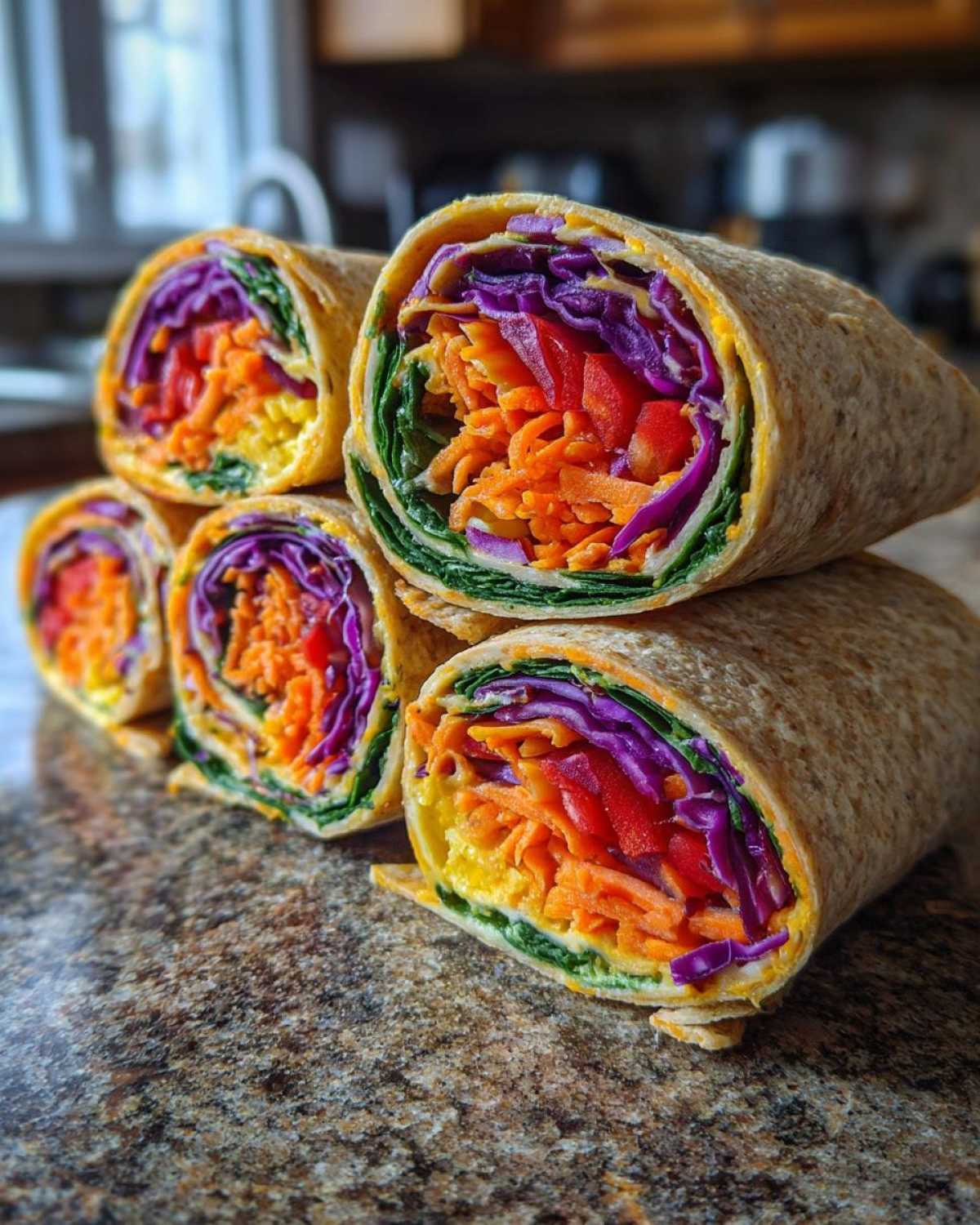 Rainbow Veggie Pinwheels - detail 1