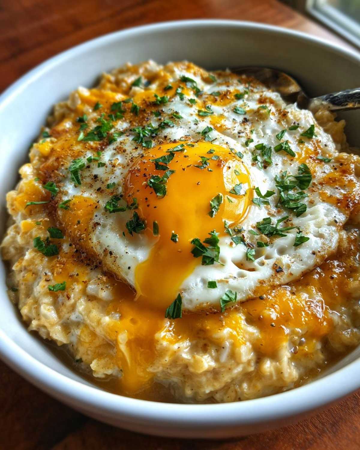 Savory Cheddar Egg Oatmeal - detail 4