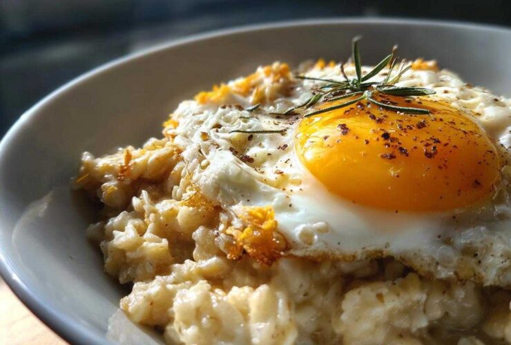 Savory Cheddar Egg Oatmeal