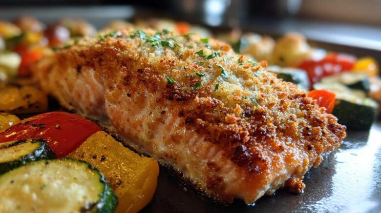Sheet Pan Garlic Parmesan Salmon
