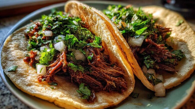 Slow Cooker Beef Barbacoa Tacos