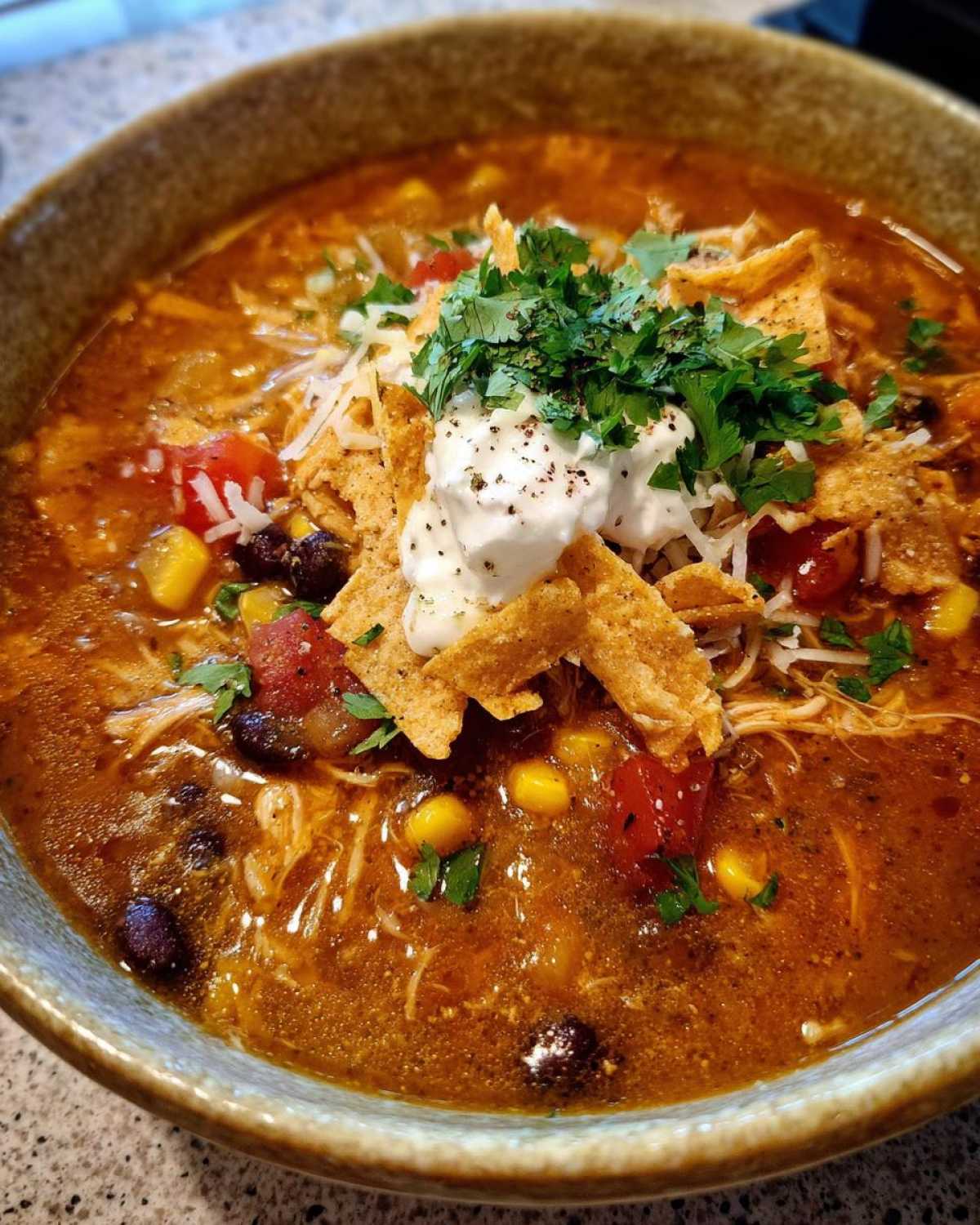 Slow Cooker Chicken Tortilla Soup - detail 1