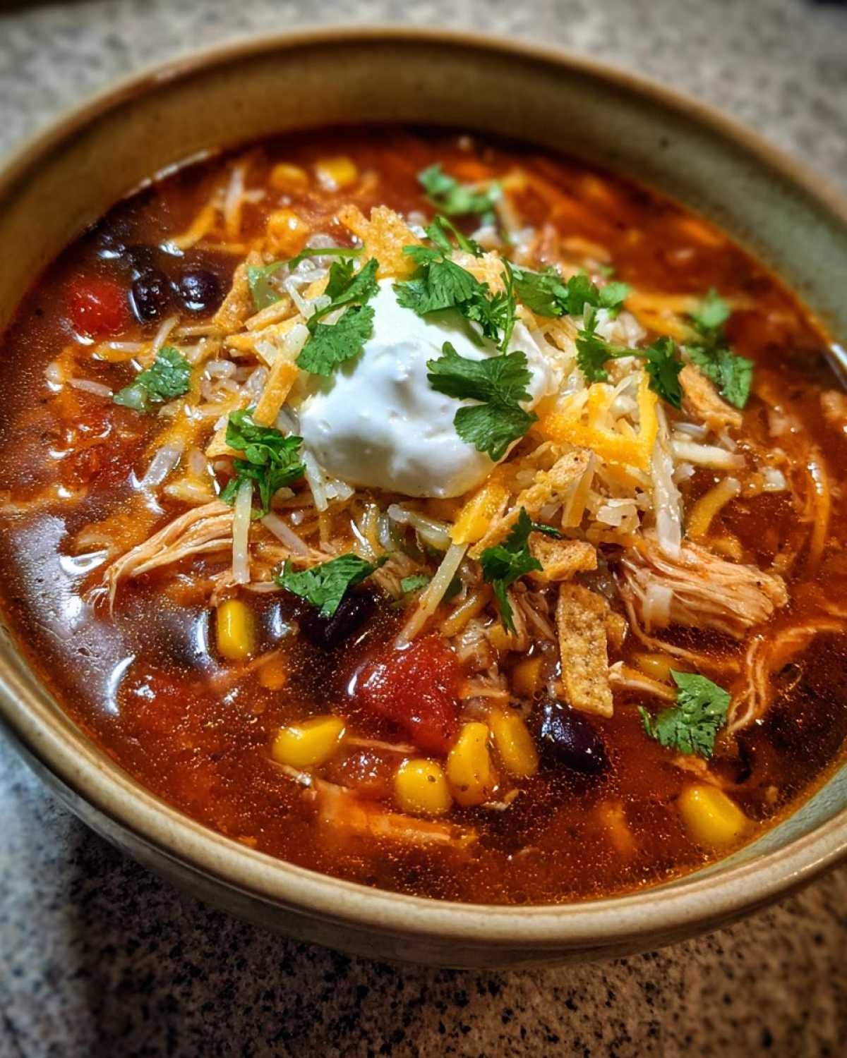 Slow Cooker Chicken Tortilla Soup - detail 2