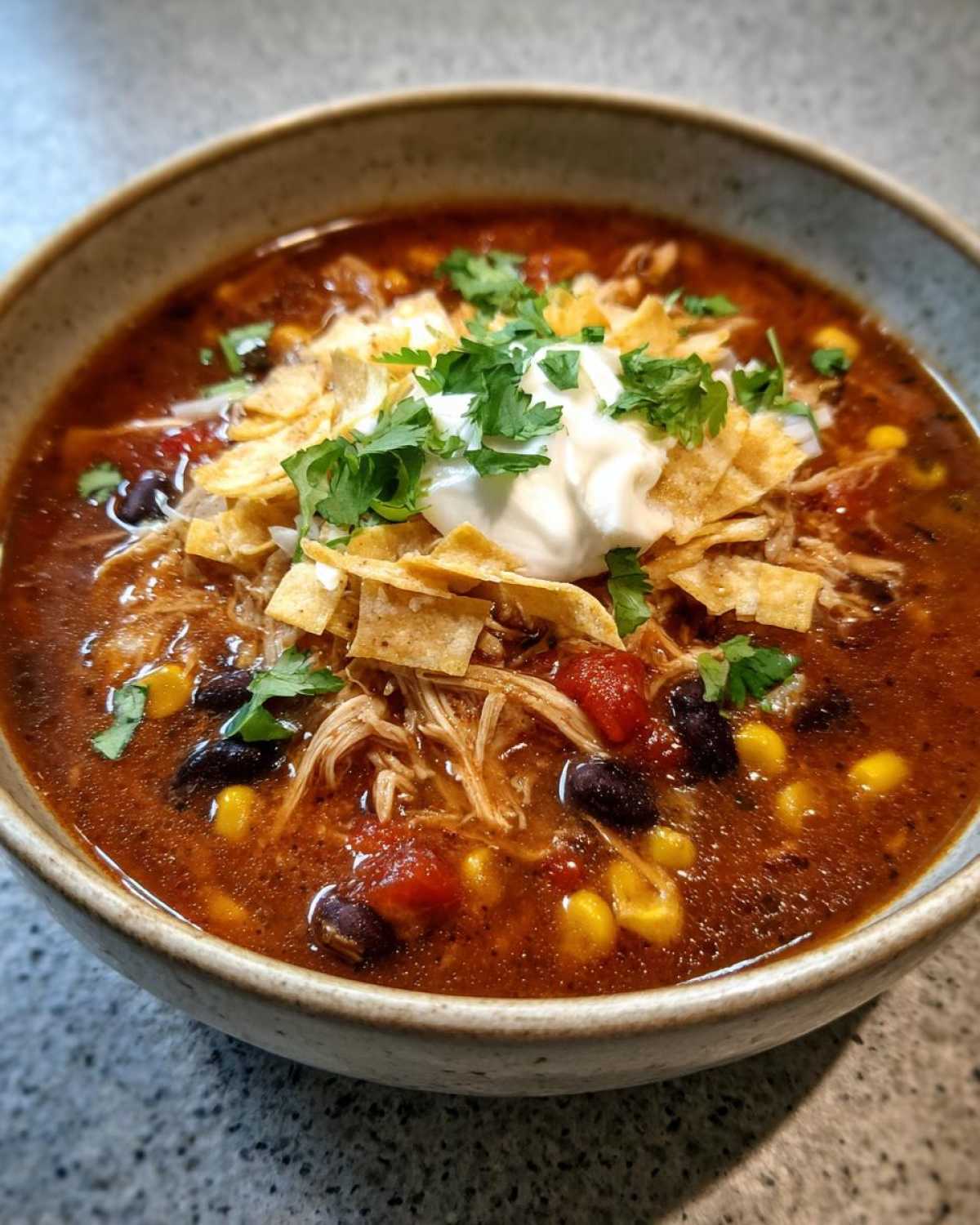 Slow Cooker Chicken Tortilla Soup - detail 3