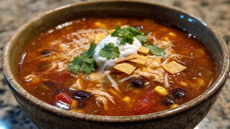 Slow Cooker Chicken Tortilla Soup
