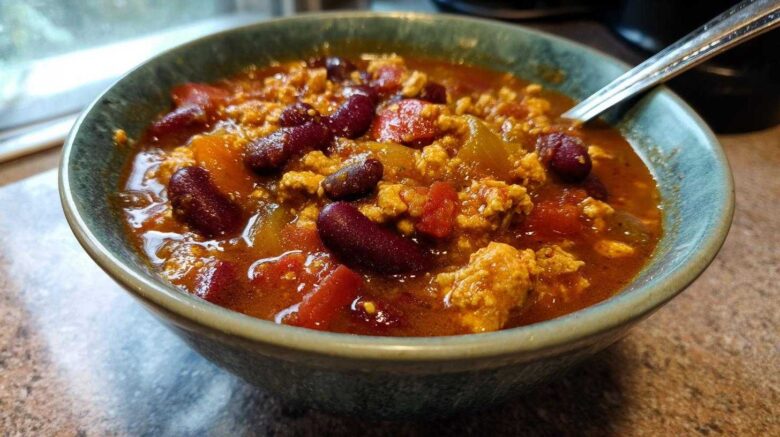 Slow Cooker Pumpkin Turkey Chili