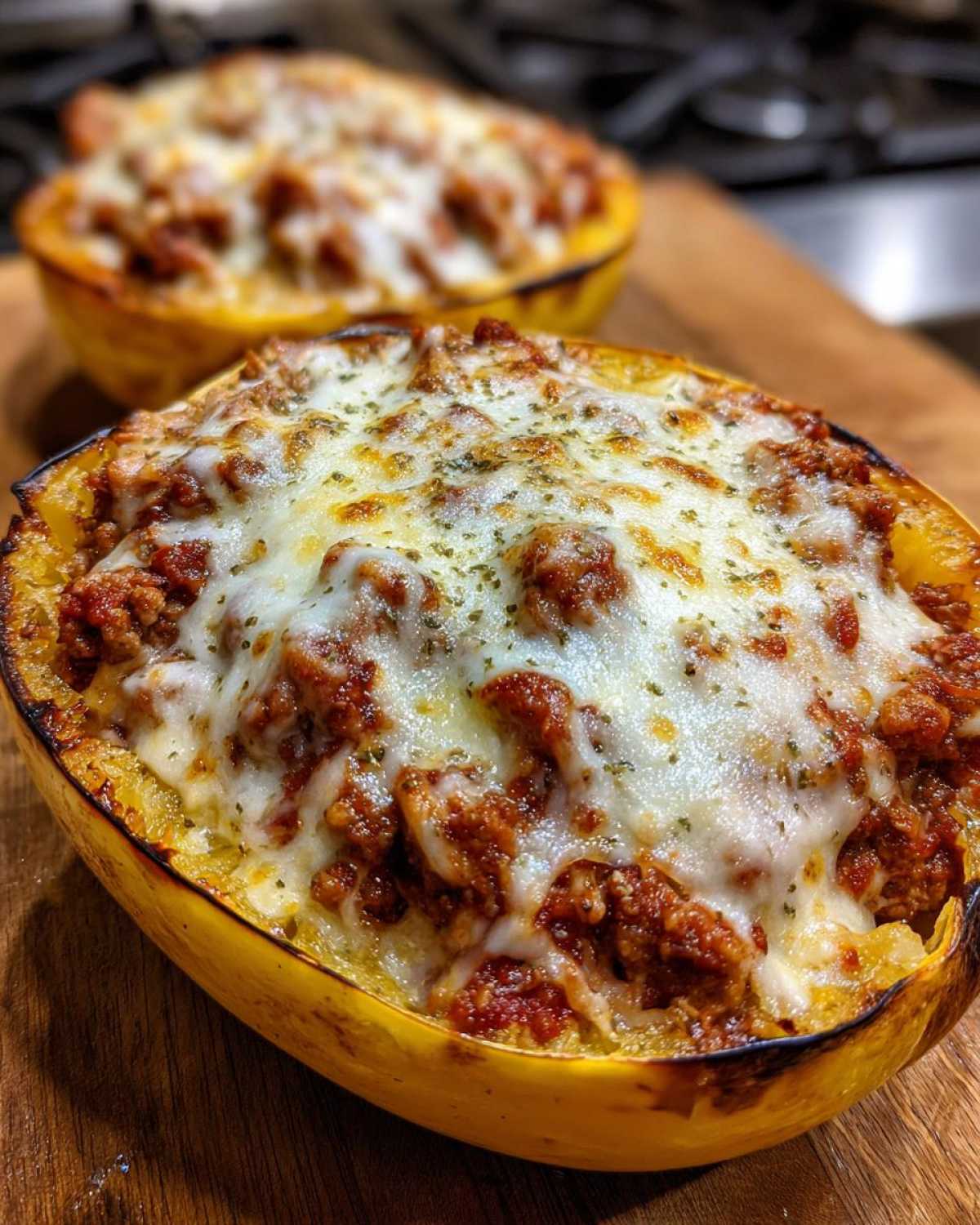 Spaghetti Squash Lasagna Boats - detail 2