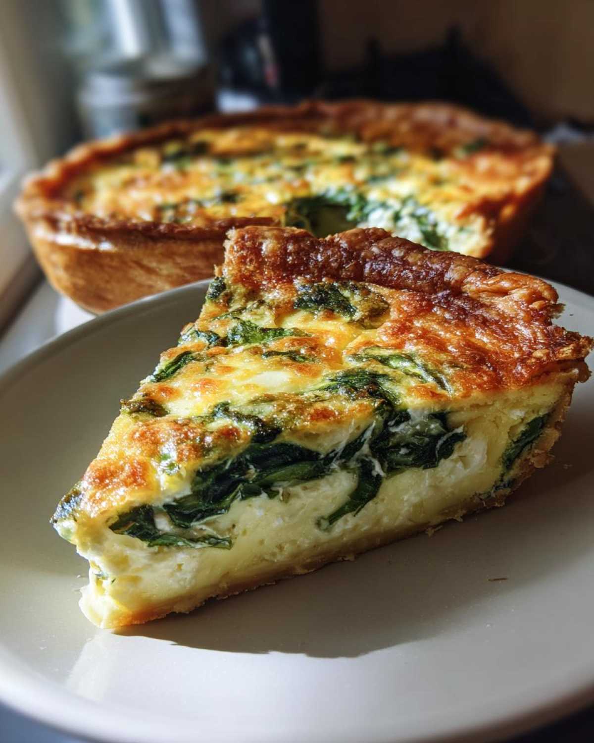 Spinach Feta Quiche - detail 1