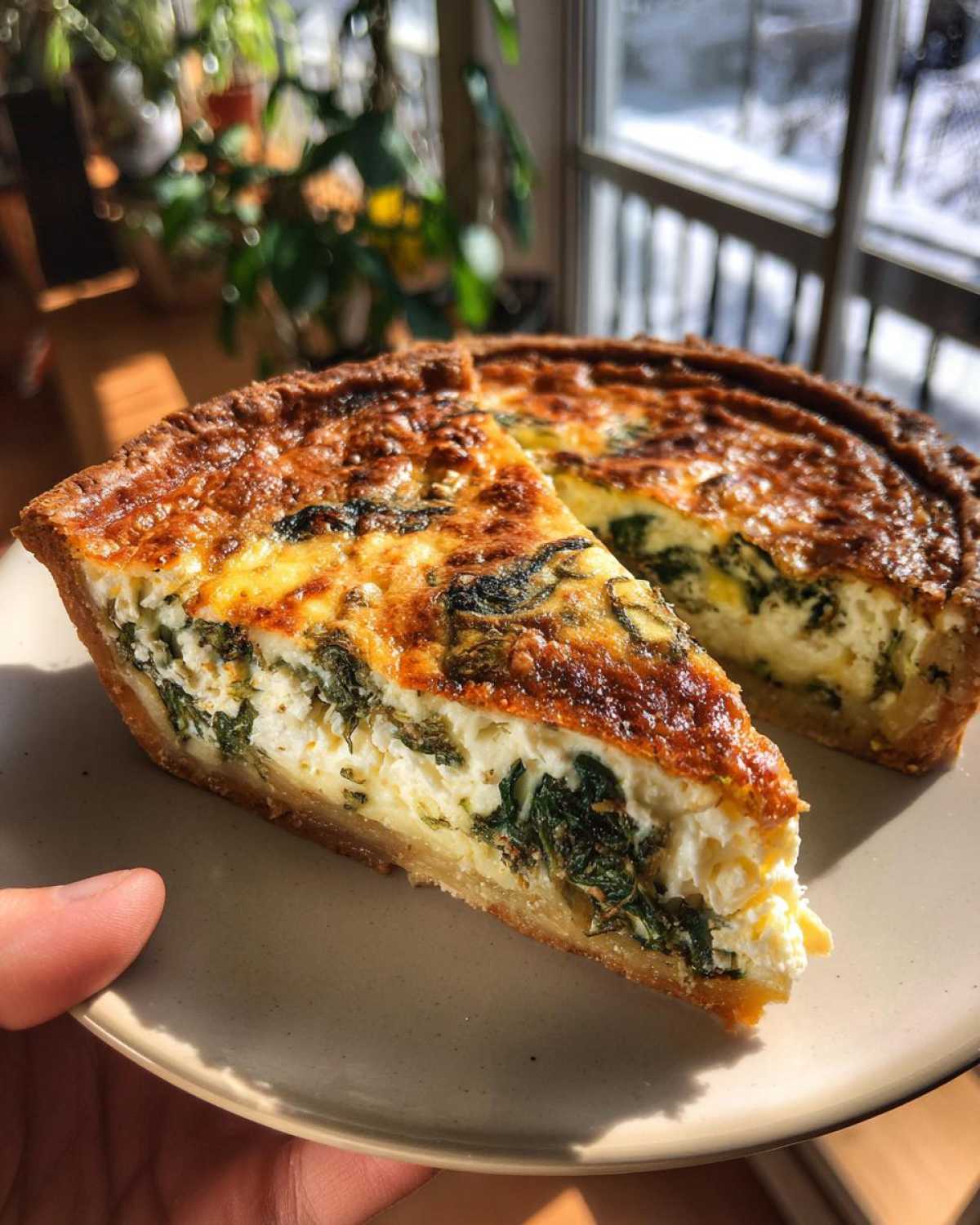 Spinach Feta Quiche - detail 3