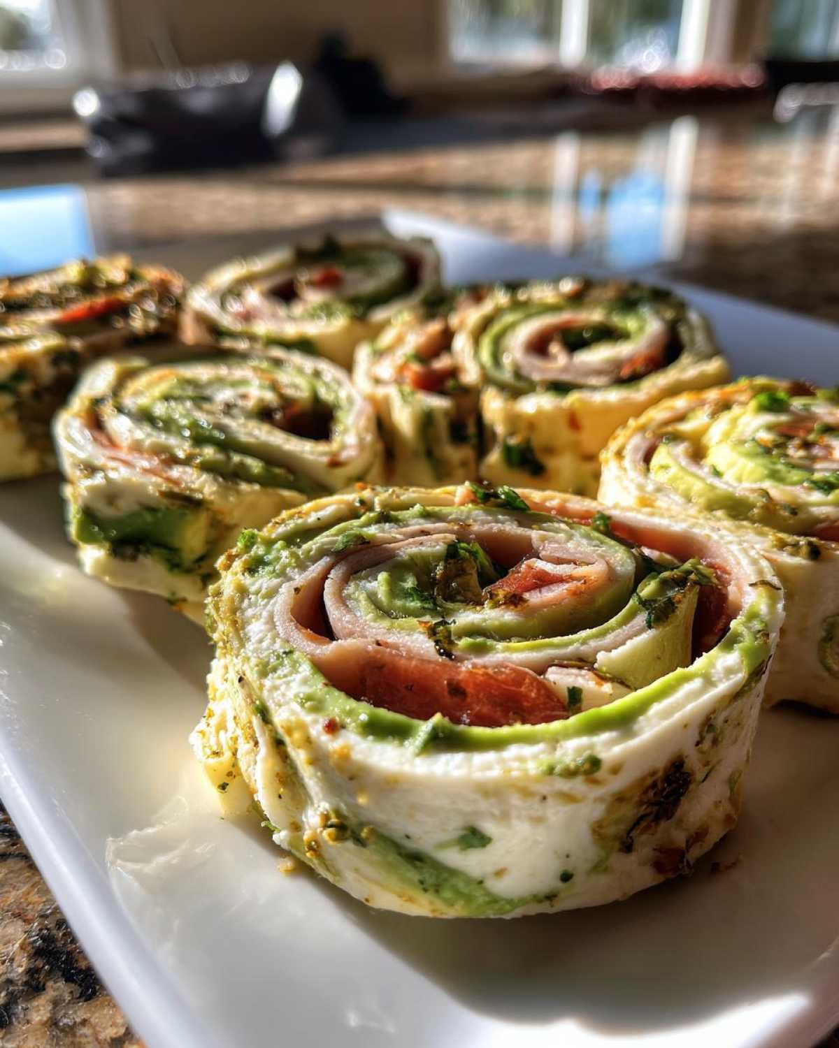 Turkey Avocado Pinwheels - detail 1