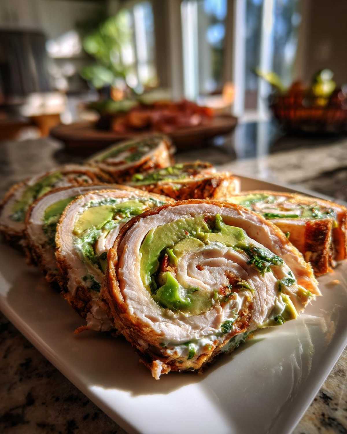 Turkey Avocado Pinwheels - detail 2