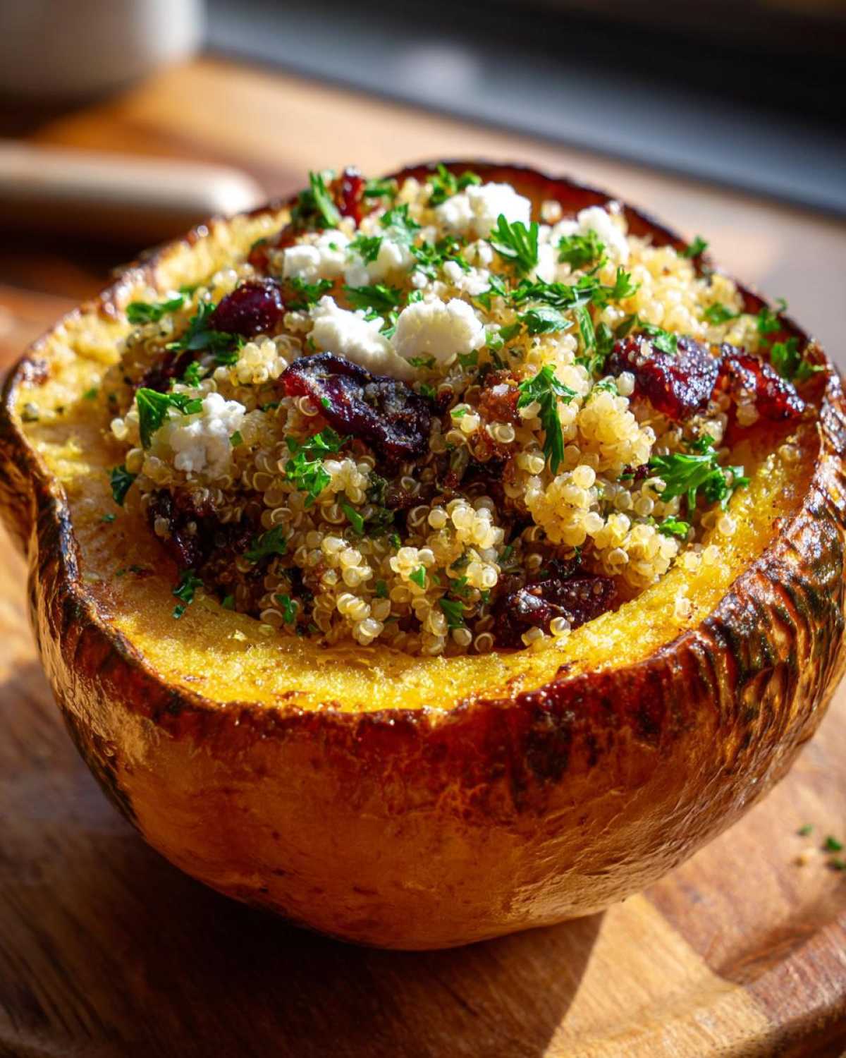 Vegetarian Stuffed Acorn Squash - detail 1