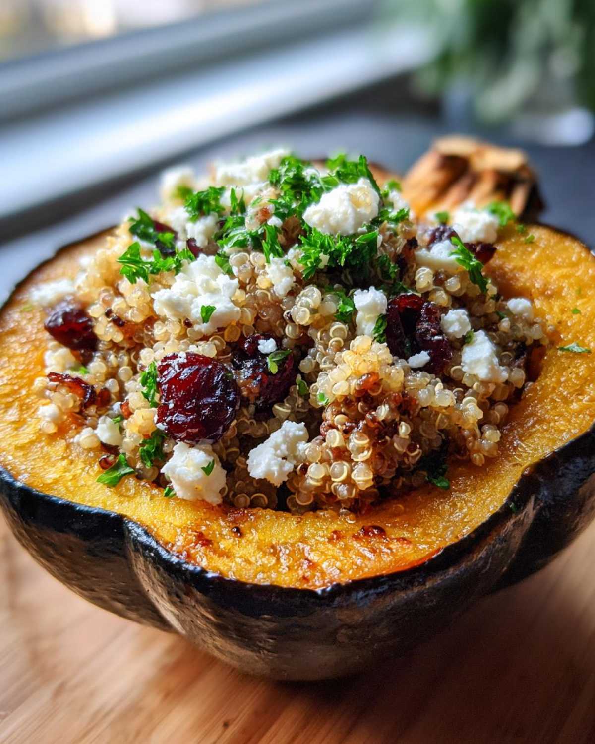 Vegetarian Stuffed Acorn Squash - detail 2