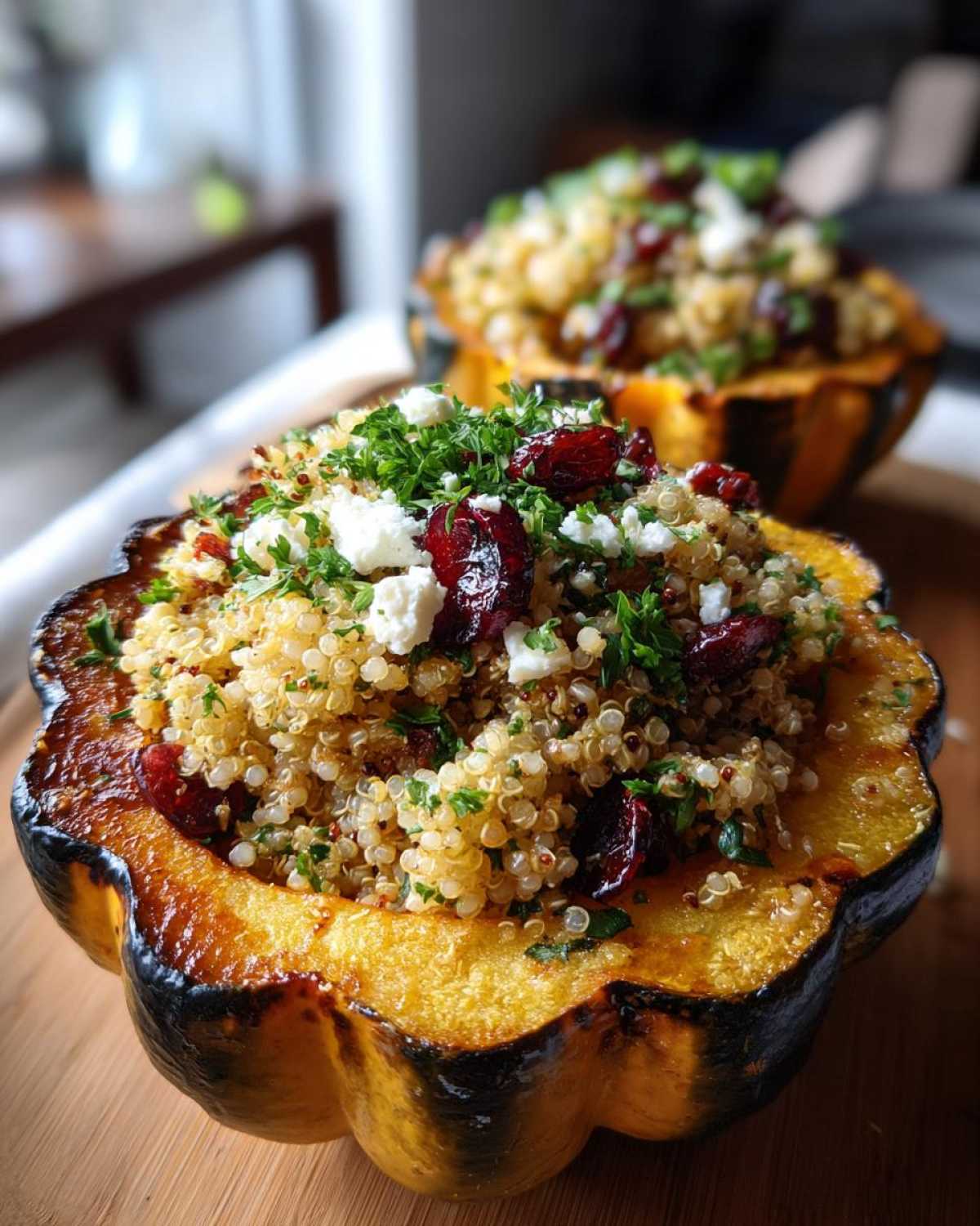 Vegetarian Stuffed Acorn Squash - detail 3