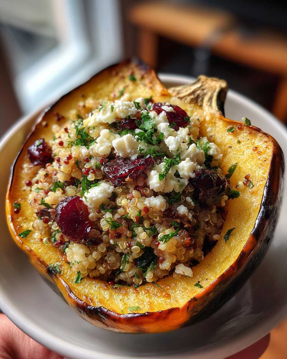 Vegetarian Stuffed Acorn Squash - detail 4